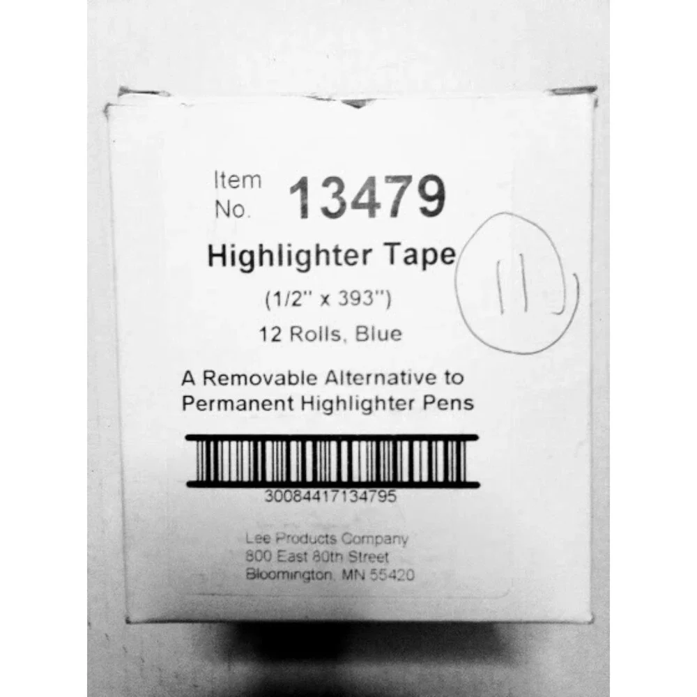 Blue Highlighter tape from Lee Products (1/2